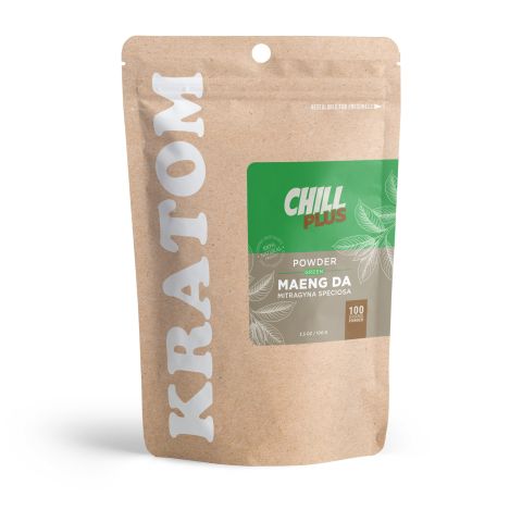 100g Kratom Powder - Green Maeng Da - Chill Plus - Thumbnail 2