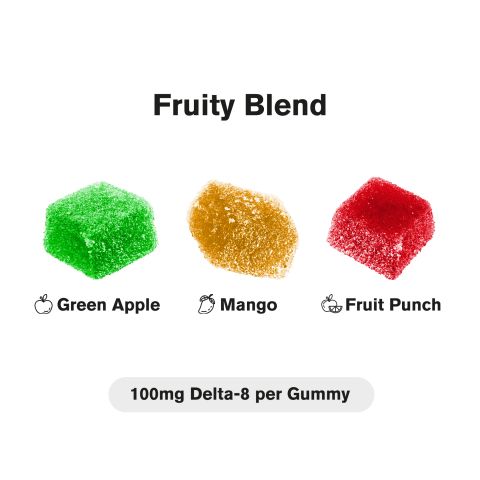 100mg Delta 8 THC Gummies - Fruity Blend - Chill Extreme - Thumbnail 4