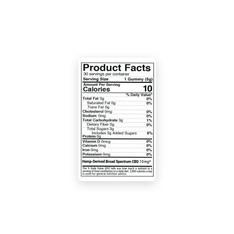 10mg Broad Spectrum CBD Gummies - Tropical Mix - Chill - Thumbnail 9