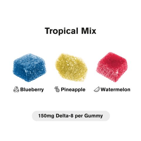150mg Delta 8 THC Gummies - Tropical Mix - Chill Extreme - Thumbnail 4