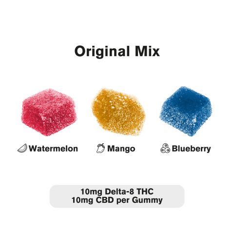 20mg CBD, D8 Gummies - Original Mix - 10X - Thumbnail 4