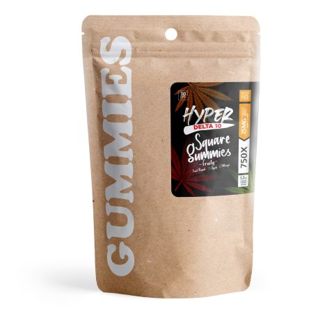 25mg D10, D8 Gummies - Fruity Mix - Hyper - Thumbnail 3