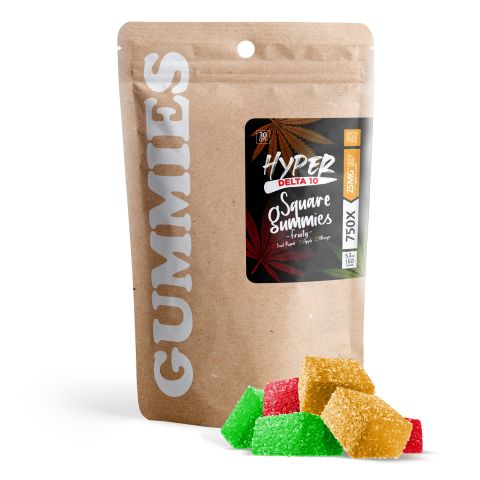 25mg D10, D8 Gummies - Fruity Mix - Hyper - Thumbnail 1