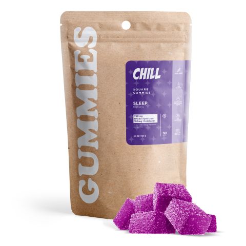 30mg Sleep Gummies - Broad Spectrum CBD, Melatonin - Chill - Thumbnail 2
