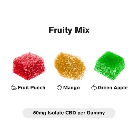 50mg CBD Isolate Gummies - Fruity Mix - Chill - Thumbnail 4
