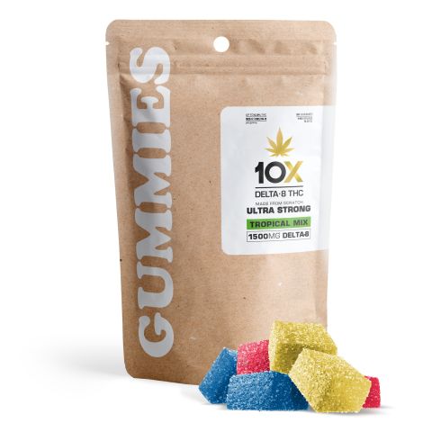 50mg Delta 8 THC Gummies - Tropical Mix - 10X - Thumbnail 1