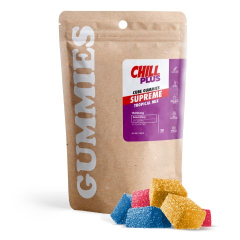 50mg Delta 8 THC Gummies - Tropical Mix - Chill Plus - Thumbnail 1