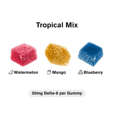 50mg Delta 8 THC Gummies - Tropical Mix - Chill Plus - Thumbnail 4