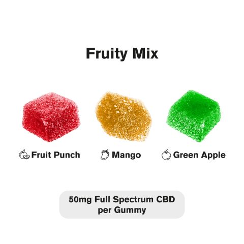 50mg Full Spectrum CBD Gummies - Fruity Mix - Chill - Thumbnail 4