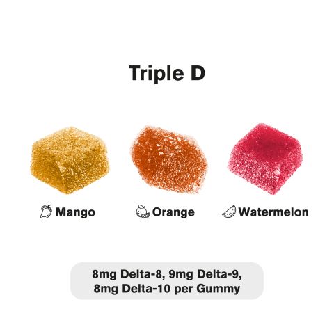 Triple D Blend - 25mg Gummies - D8, D9, D10 - Chill Extreme - Thumbnail 4