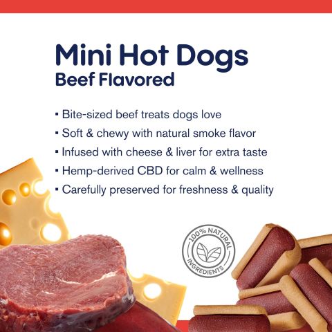 CBD Dog Treats - Mini Hot Dogs - 600mg - MediPets - Thumbnail 6