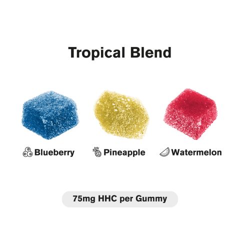 75mg HHC Cube Gummies - Tropical Blend - Fresh - Thumbnail 4