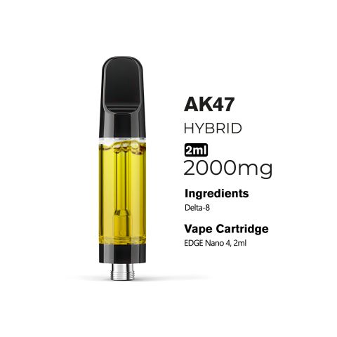 2000mg D8 Vape Cart - AK47 - Hybrid - 2ml - Chill Plus - Thumbnail 3
