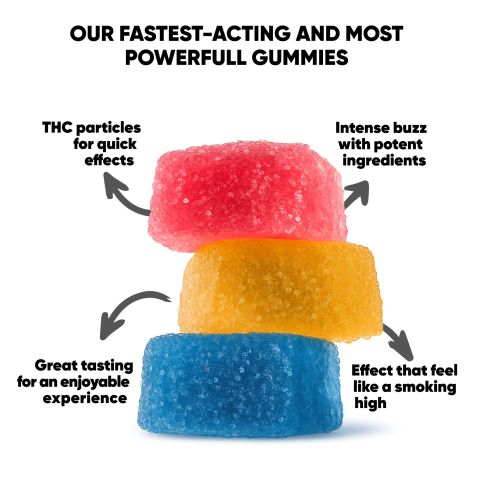 20mg CBD Isolate, D8 Gummies - Delta Force Squares - Chill Plus - Thumbnail 10