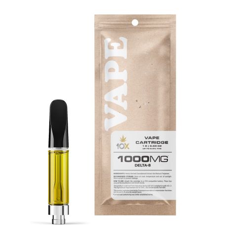 1000mg D8 Vape Cart - Pineapple Express - Hybrid - 1ml - 10X - Thumbnail 1