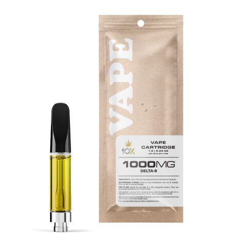 1000mg D8 Vape Cart - Grape Ape - Indica - 1ml - 10X - Thumbnail 1