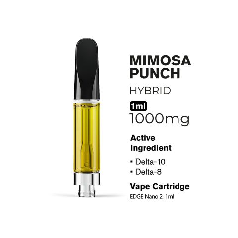 1000mg D10, D8 Vape Cart - Mimosa Punch - Hybrid - 1ml - Hyper - Thumbnail 3