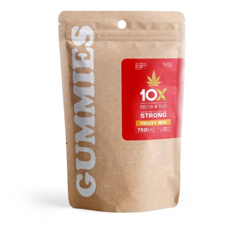 25mg CBD, D8 Gummies - Fruity Mix - 10X - Thumbnail 3
