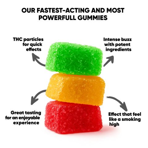25mg CBD, D8 Gummies - Fruity Mix - 10X - Thumbnail 10