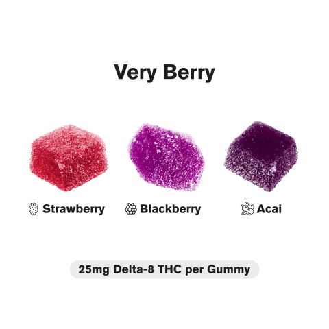 25mg Delta 8 THC Gummies - Very Berry - 10X - Thumbnail 4