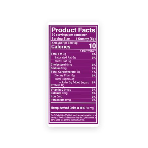 50mg Delta 8 THC Gummies - Tropical Mix - Chill Plus - Thumbnail 9