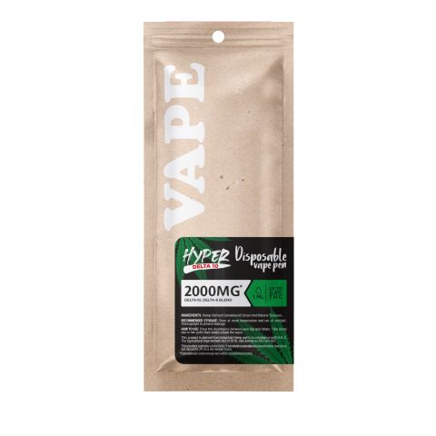 2000mg D10, D8 Vape Pen - Strawberry Napalm - Indica - 2ml - Hyper - Thumbnail 2