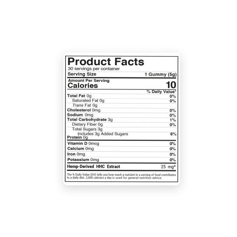 25mg HHC Cube Gummies - Tropical Mix - Artisan - Thumbnail 9