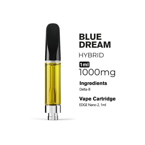 1000mg D8 Vape Cart - Blue Dream - Hybrid - 1ml - Chill Plus - Thumbnail 3