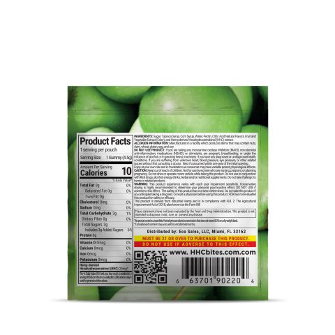 25mg HHC Gummy - Green Apple - Bites - Thumbnail 3