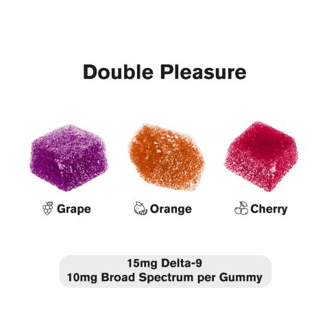 Double Pleasure Blend - 25mg Gummies - D9, Broad Spectrum CBD - Chill Extreme - Thumbnail 4