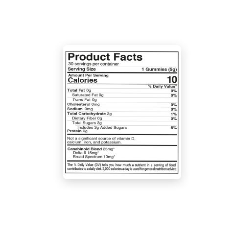 Double Pleasure Blend - 25mg Gummies - D9, Broad Spectrum CBD - Chill Extreme - Thumbnail 9