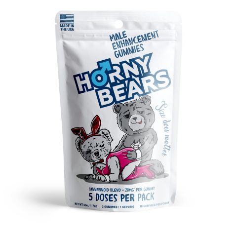 20mg Male Enhancement Gummies - D9, THCV, THCP, CBD - Horny Bears - Thumbnail 1