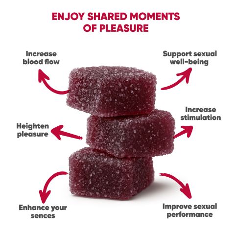 20mg Male Enhancement Gummies - D9, THCV, THCP, CBD - Horny Bears - Thumbnail 7