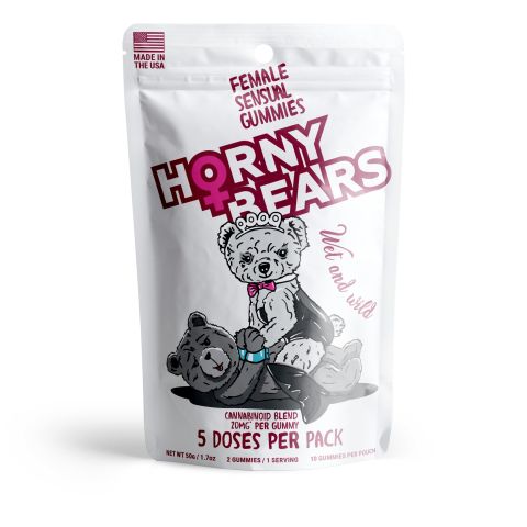 20mg Female Sensual Gummies - D9, THCV, THCP, CBD - Horny Bears - Thumbnail 1