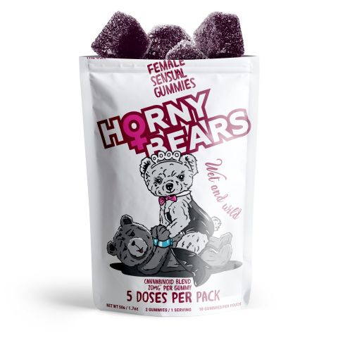 20mg Female Sensual Gummies - D9, THCV, THCP, CBD - Horny Bears - Thumbnail 3