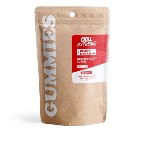 50mg D8 + Live Resin Gummies - Granddaddy Purple - Chill Extreme - Thumbnail 3