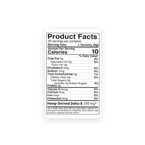 100mg D8 + Live Resin Gummies - Jack - Chill Extreme - Thumbnail 9