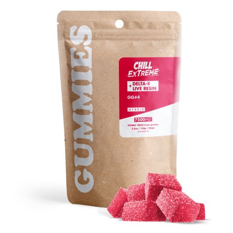 250mg D8 + Live Resin Gummies - GG4 - Chill Extreme - Thumbnail 2