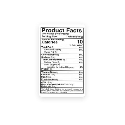 20mg CBN, D9, Melatonin Gummies - Chill Plus - Thumbnail 9