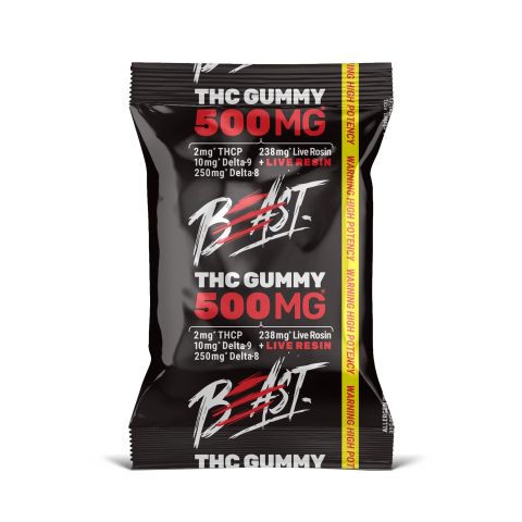 500mg D8, D9, THCP, Live Resin Gummy Pouch - Beast - Thumbnail 7