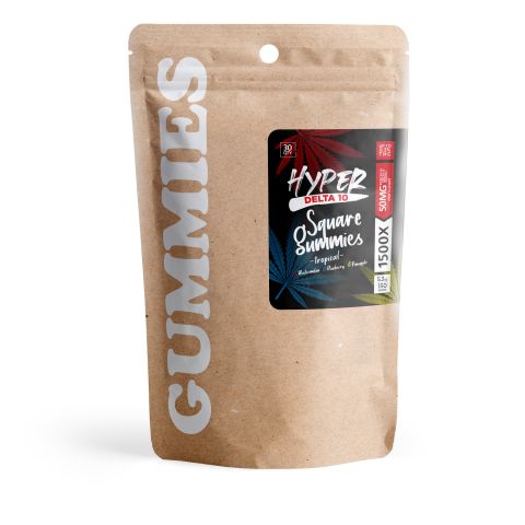 50mg D10, D8 Gummies - Tropical Mix - Hyper - Thumbnail 3