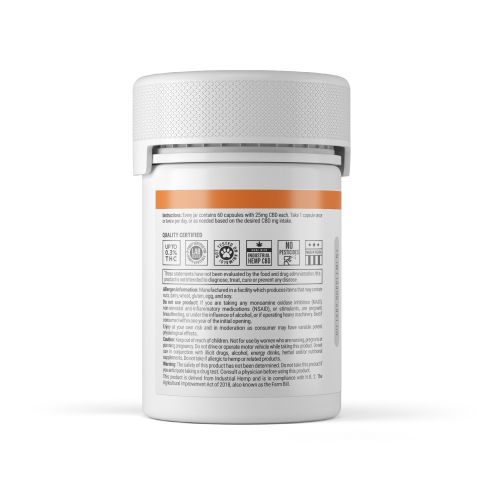 Diamond CBD Soft Gel Capsules - Broad Spectrum CBD - 60ct - 25mg each - 1,500mg total - Thumbnail 8