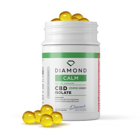 25mg CBD Isolate Capsules - 60ct - Diamond - Thumbnail 2