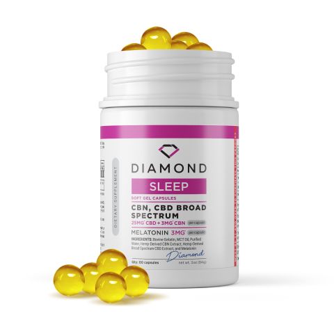 31mg CBN, CBD, Melatonin Capsules - 60ct - Diamond - Thumbnail 2