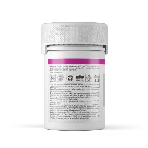 31mg CBN, CBD, Melatonin Capsules - 60ct - Diamond - Thumbnail 8