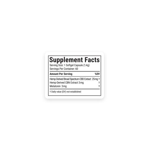 31mg CBN, CBD, Melatonin Capsules - 60ct - Diamond - Thumbnail 10