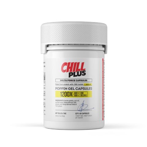 20mg CBD, D8 Capsules - 60ct - Chill Plus - Thumbnail 3