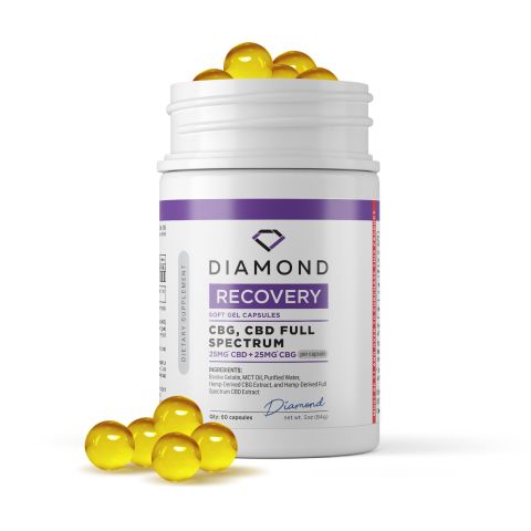 50mg CBG, CBD Capsules - 60ct - Diamond - Thumbnail 2